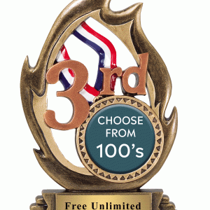 客製化商品 - 獎盃獎座製作 客製化商品推薦 - 熱門客製化商品案例 客製 - 獎盃獎座製作 第三名火焰插入獎杯