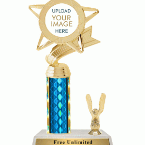 帶裝飾的單列自定義插入獎杯