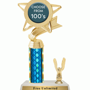 帶裝飾的列插入獎杯