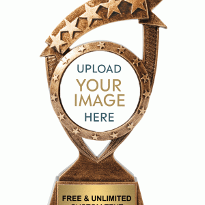 絲帶橫幅自定義插入獎杯