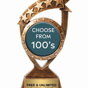 絲帶橫幅插入獎杯