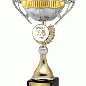 客製化商品 - 獎盃獎座製作 客製化商品推薦 - 熱門客製化商品案例 客製 - 獎盃獎座製作 銀色和金色勝利花環定制插入杯動畫