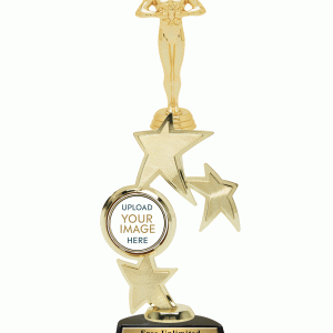 三重星旋轉動作自定義插入獎杯