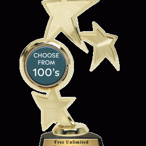 三重星旋轉插入獎杯